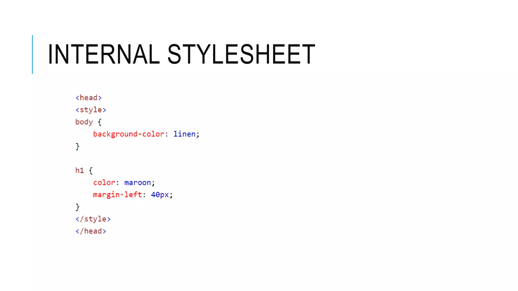 INTERNAL STYLESHEET
 