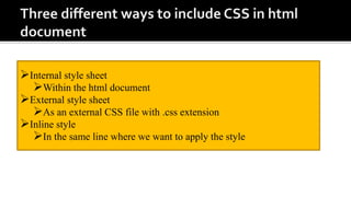 Cascading style sheet | PPT
