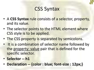 Cascading style sheet an introduction | PPT