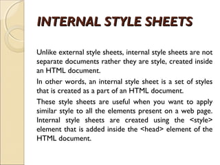 Cascading style sheets | PPT