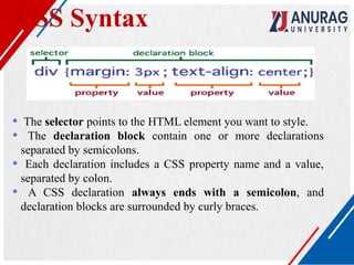 Comprehensive Guide to Cascading Style Sheets (CSS) for Web Design | PPTX