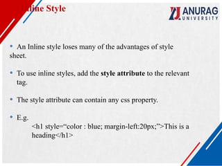 Comprehensive Guide to Cascading Style Sheets (CSS) for Web Design | PPTX