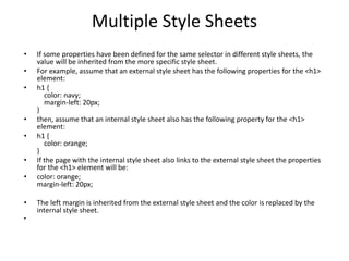 Cascading style sheets | PPTX