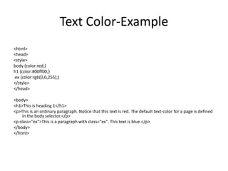 Cascading style sheets | PPTX