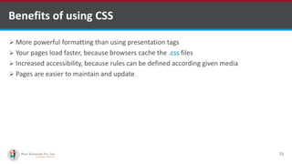 Cascading style sheets - CSS | PPT