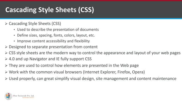 Cascading style sheets - CSS | PPT