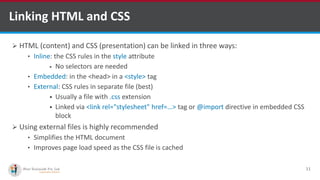 Cascading style sheets - CSS