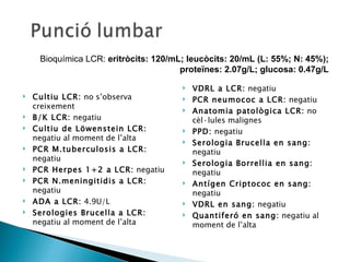 Cas clnic meningitis en immunodeprimits