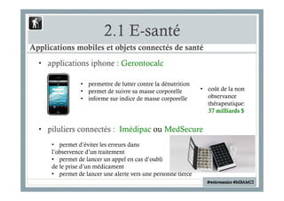2.1 E-santé 
Les séniors français sont en quête de services de santé digitale 
#welovesenior #MBAMCI 
les plus de 60 ans s...