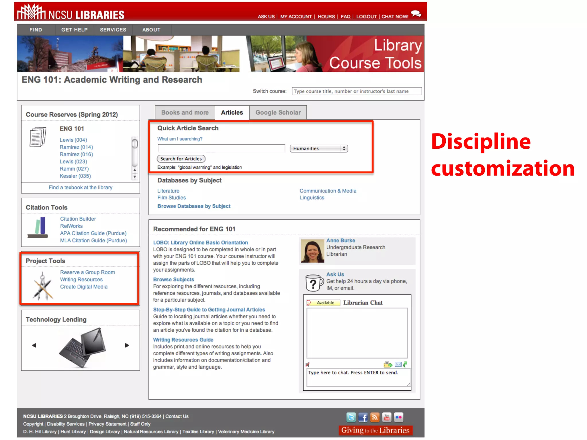 Discipline
customization
 