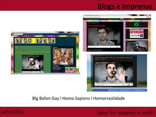 Blogs e Imprensa Blg Bafon Gay l Homo Sapiens l Homorrealidade 