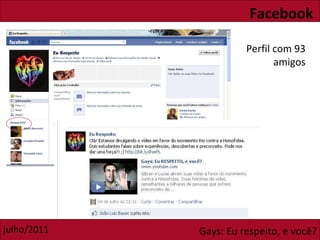 Facebook Perfil com 93 amigos 