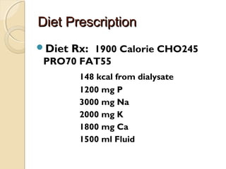 Chronic Kidney disease Diet Therapy | PPT