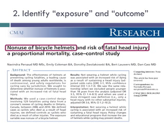 2. Identify “exposure” and “outcome”
 