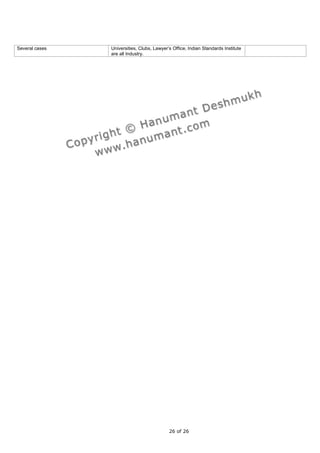 Several cases   Universities, Clubs, Lawyer’s Office, Indian Standards Institute
                are all Industry.




                                            26 of 26
 