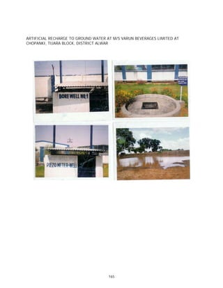 ARTIFICIAL RECHARGE TO GROUND WATER AT M/S VARUN BEVERAGES LIMITED AT
CHOPANKI, TIJARA BLOCK, DISTRICT ALWAR




                                     165
 