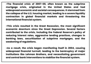 Case Study on Financial crisis of 2007 Case-Study | PDF