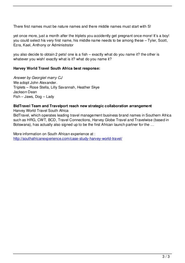 case study harvey world travel