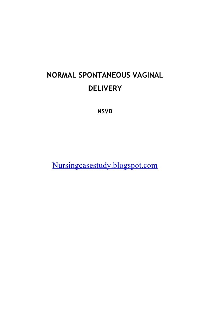 Normal spontaneous delivery journal picture