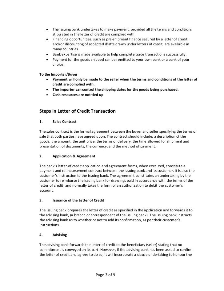 credit terms letter samples