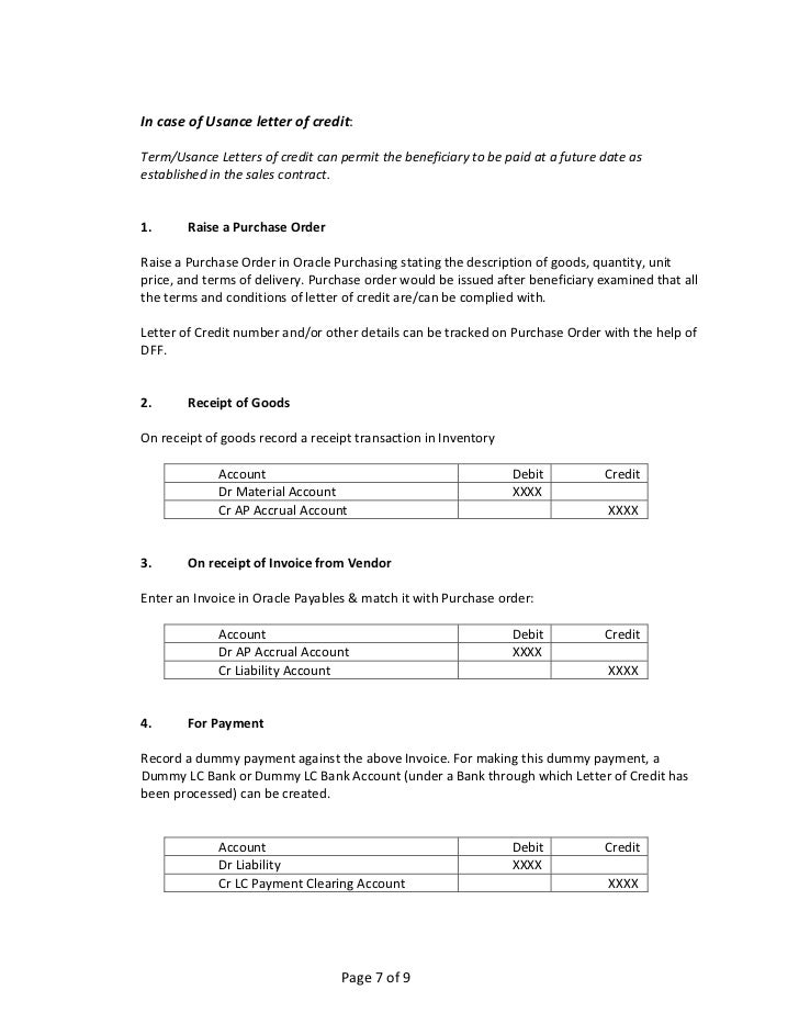 letter of credit draft accountee letter of credit draft accountee