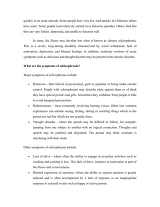 Nursing Case Study Paranaoid Schizophrenia | DOC