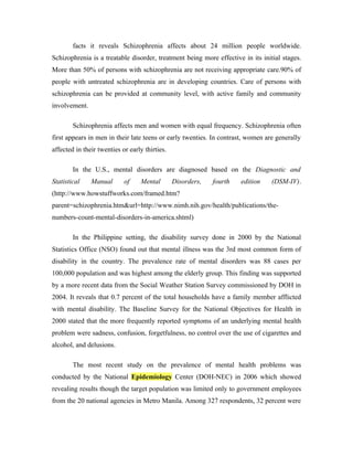 Nursing Case Study Paranaoid Schizophrenia | DOC