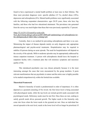 Nursing Case Study Paranaoid Schizophrenia | DOC