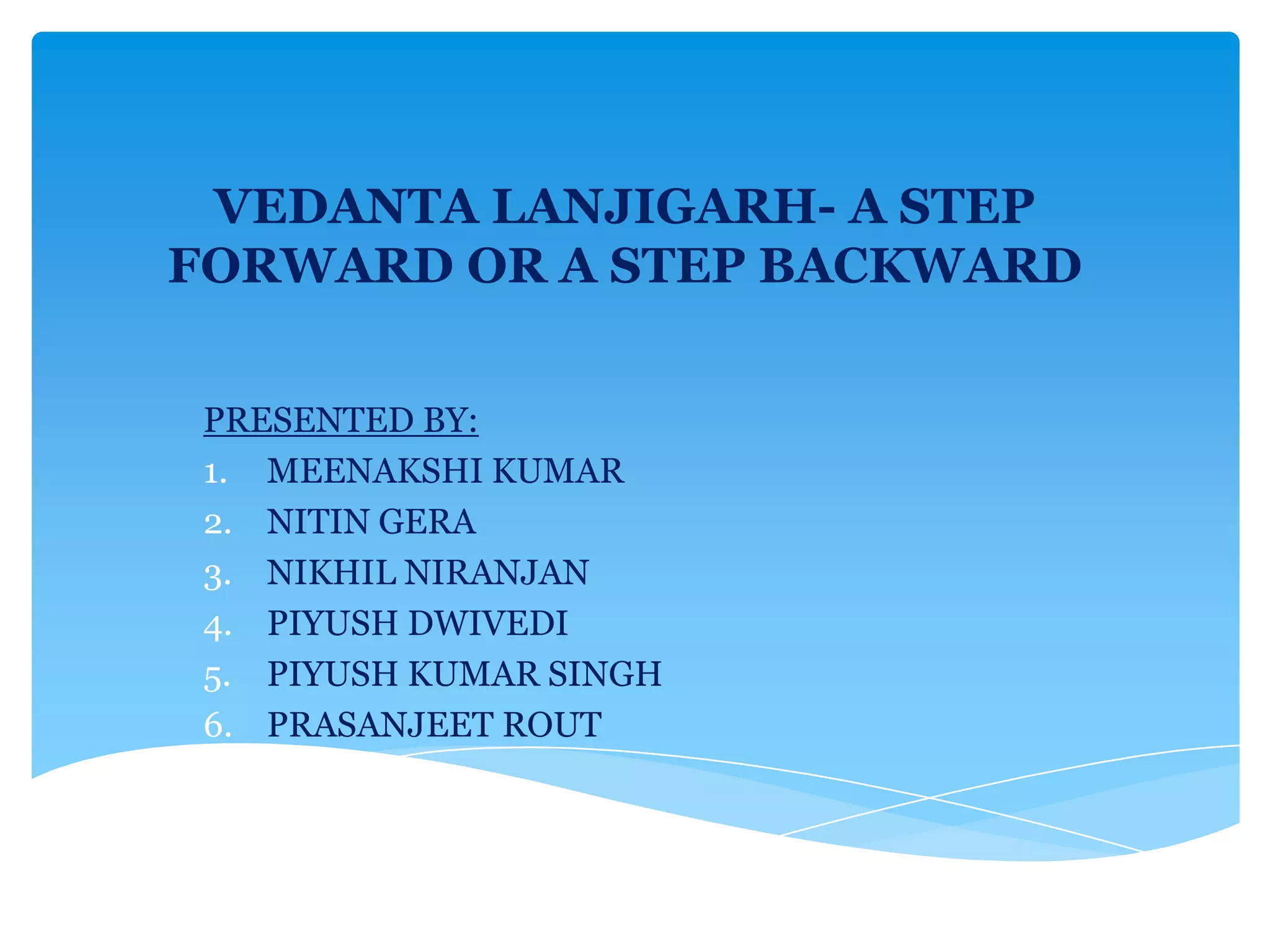 Vedanta-lanjigarh case | PPTX