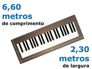 6,60
metros
de comprimento




                   2,30
                 metros
                 de largura
 