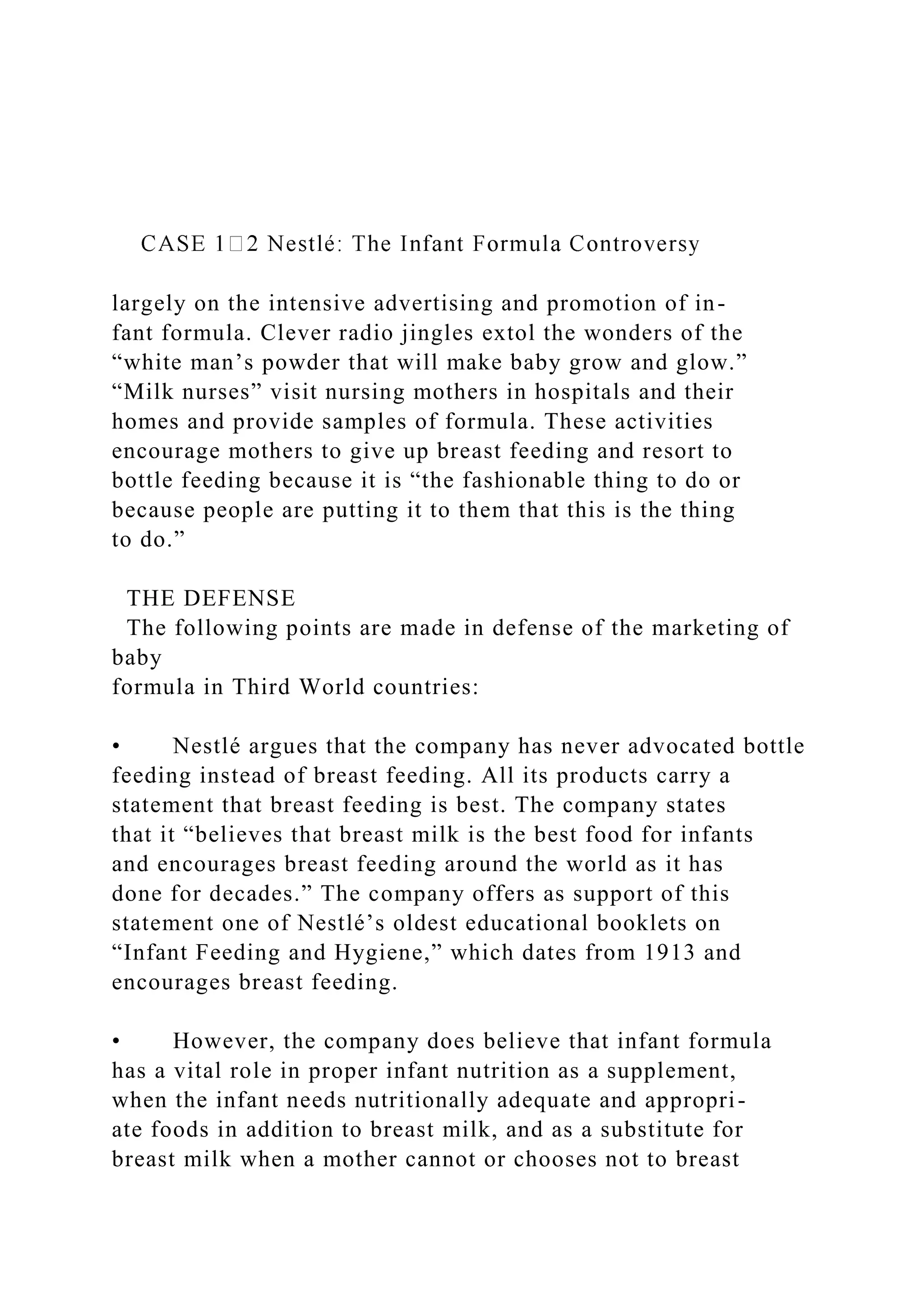 CASE 1 2 Nestlé The Infant Formula Controversy largel.docx