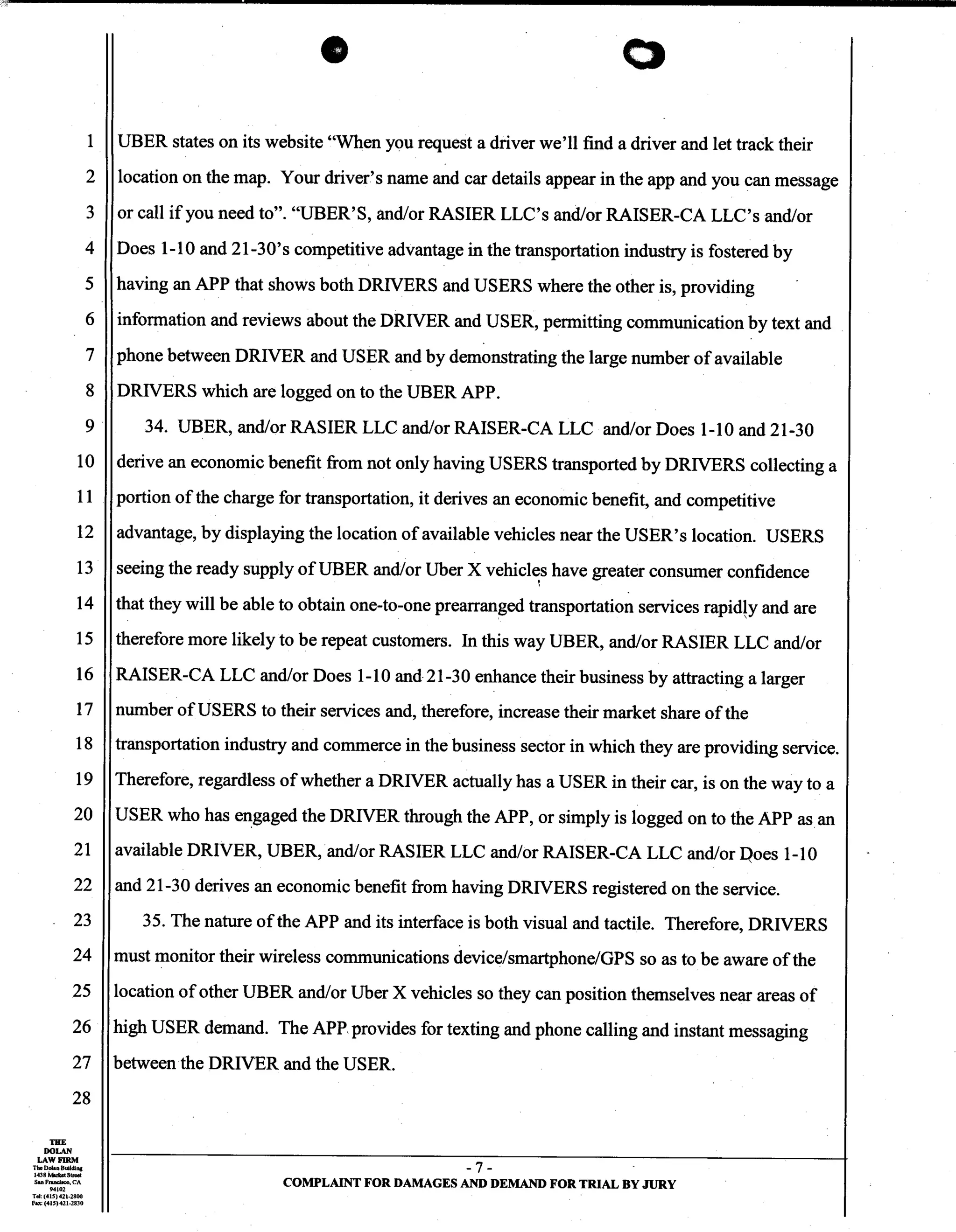 Uber Lawsuit Documents: Case13 ang jiang liu et al vs. uber technologies-wrongful-death