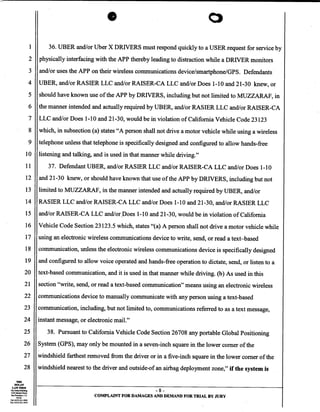 Uber Lawsuit Documents: Case13 ang jiang liu et al vs. uber technologies-wrongful-death