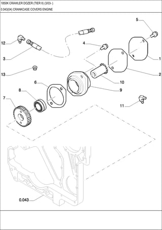 Case 1850 k tier 2 crawler dozer parts catalogue manual | PDF