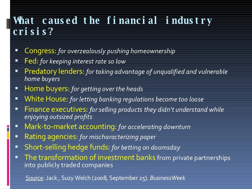 Subprime Mortgage Crisis 2008