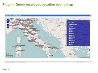 Plug-in:  Query result geo location over a map 