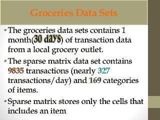 Groceries Data Sets 
 