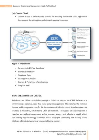 Case on Customer Relationship Management Heads to the Cloud | PDF