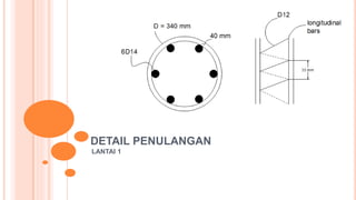 DETAIL PENULANGAN
LANTAI 1
 