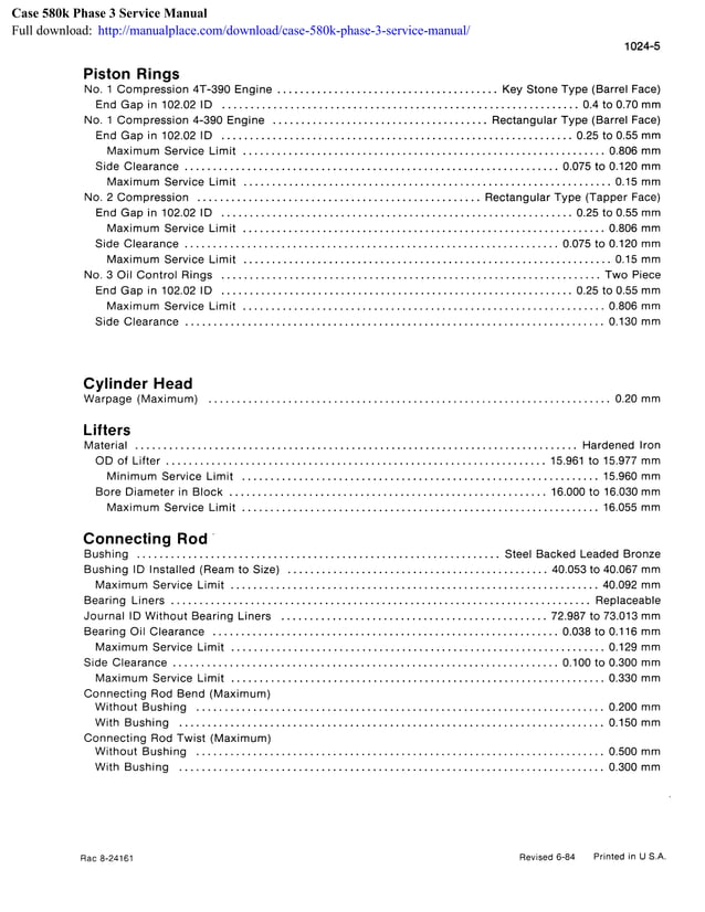 Case 580 Super K Backhoe Repair Manual PDF | OEM Service Guide Download – Manuals Kart