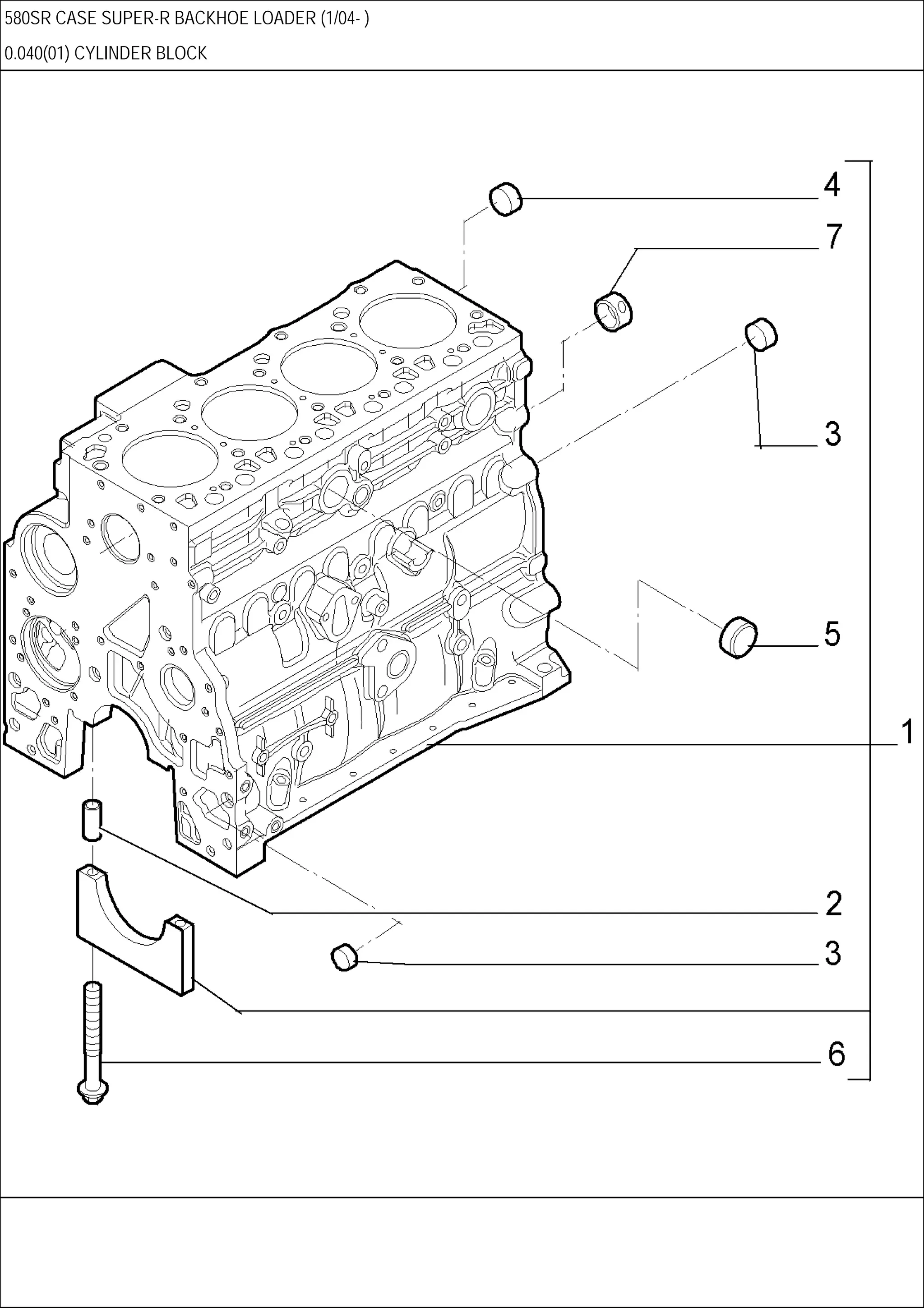 Case 580 sr backhoe loader parts catalogue manual PDF
