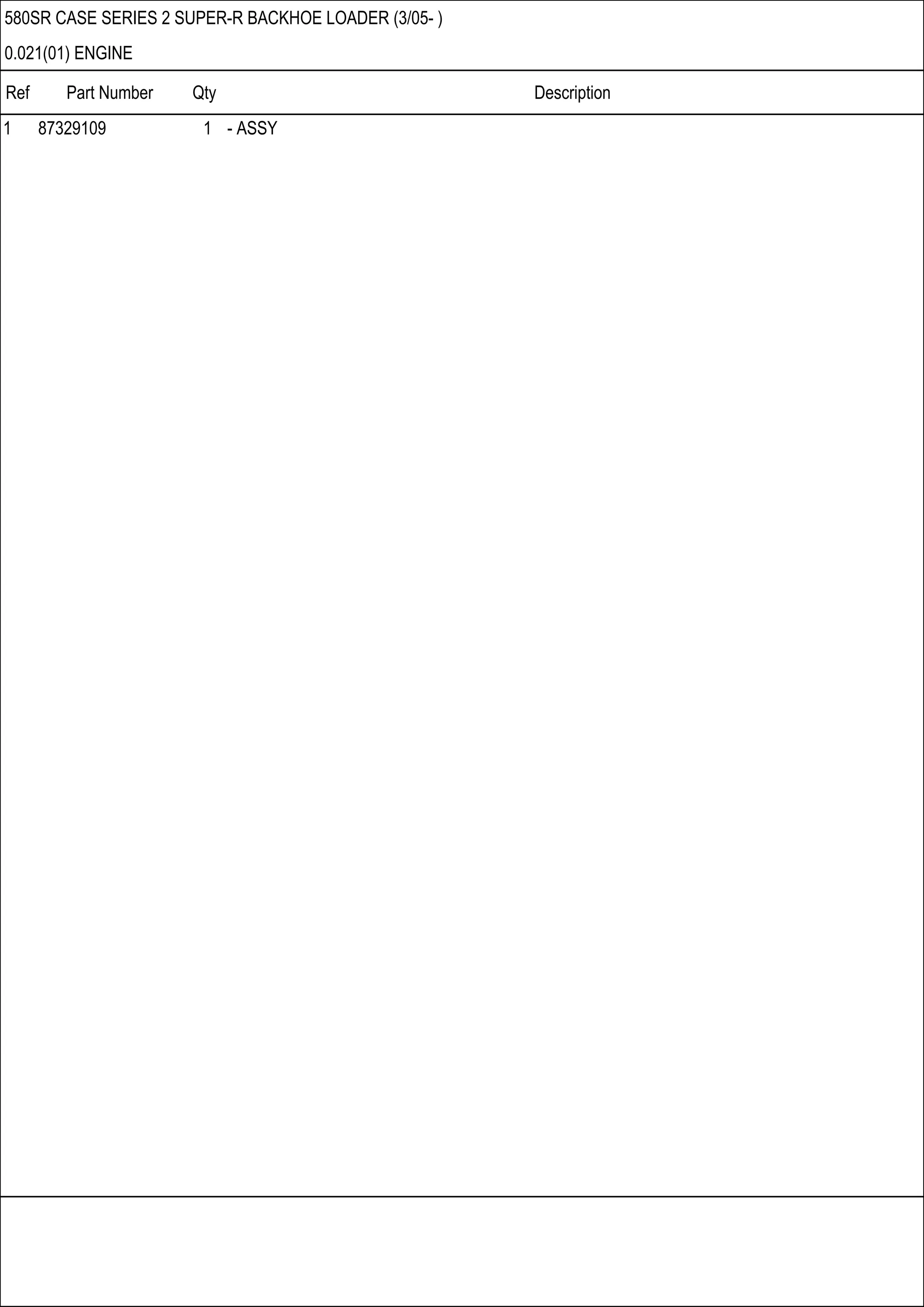 Case 580 sr series 2 backhoe loader parts catalogue manual PDF