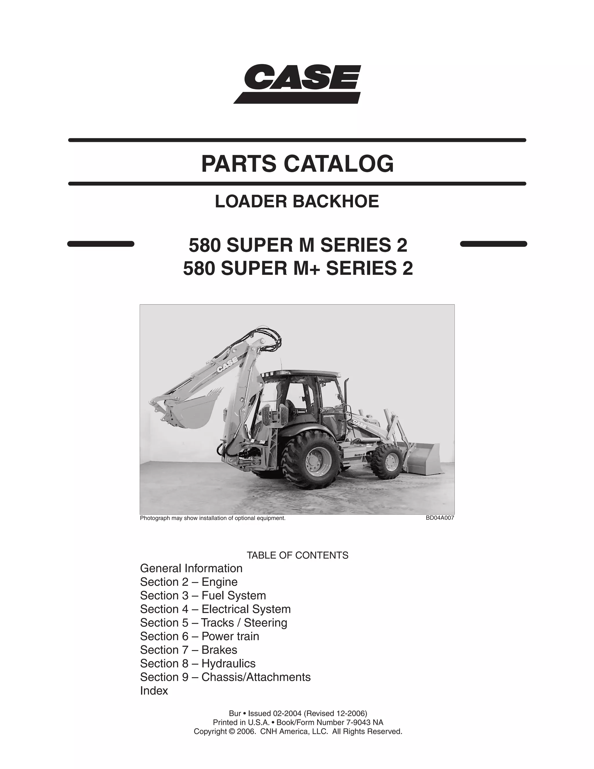Case 580K Loader Backhoe (Phase 1) Parts Catalog, Manual, Book