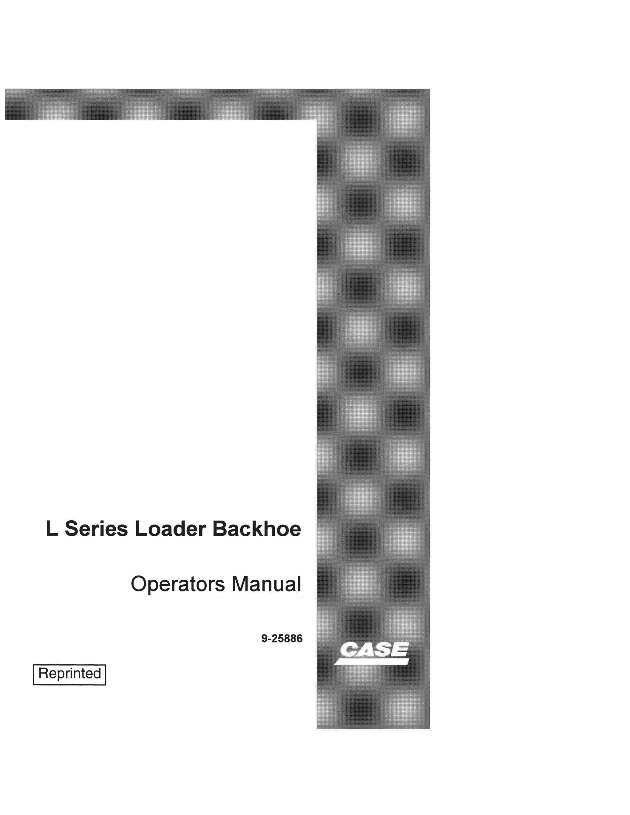 Case 590 super l loader backhoes operator manual | PDF