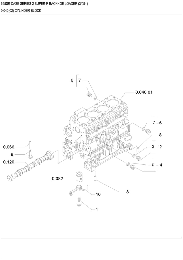 Case 695 sr series 2 backhoe loader parts catalogue manual | PDF