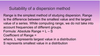 measure of dispersion  Slide 54