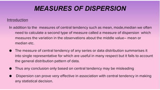 measure of dispersion  Slide 9