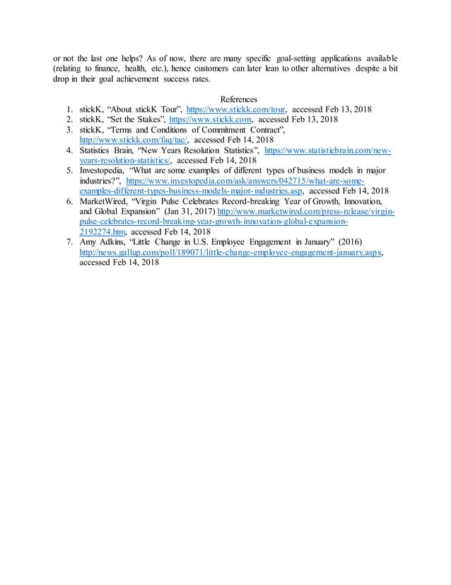 Case Analysis Making stickk stick PDF