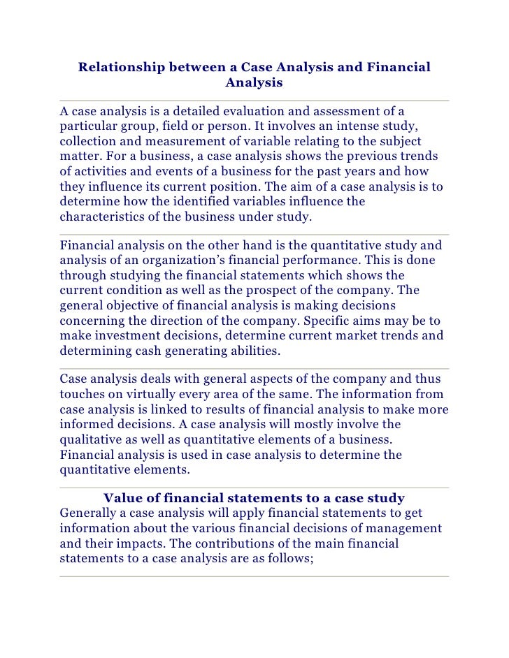 case study topics for finance