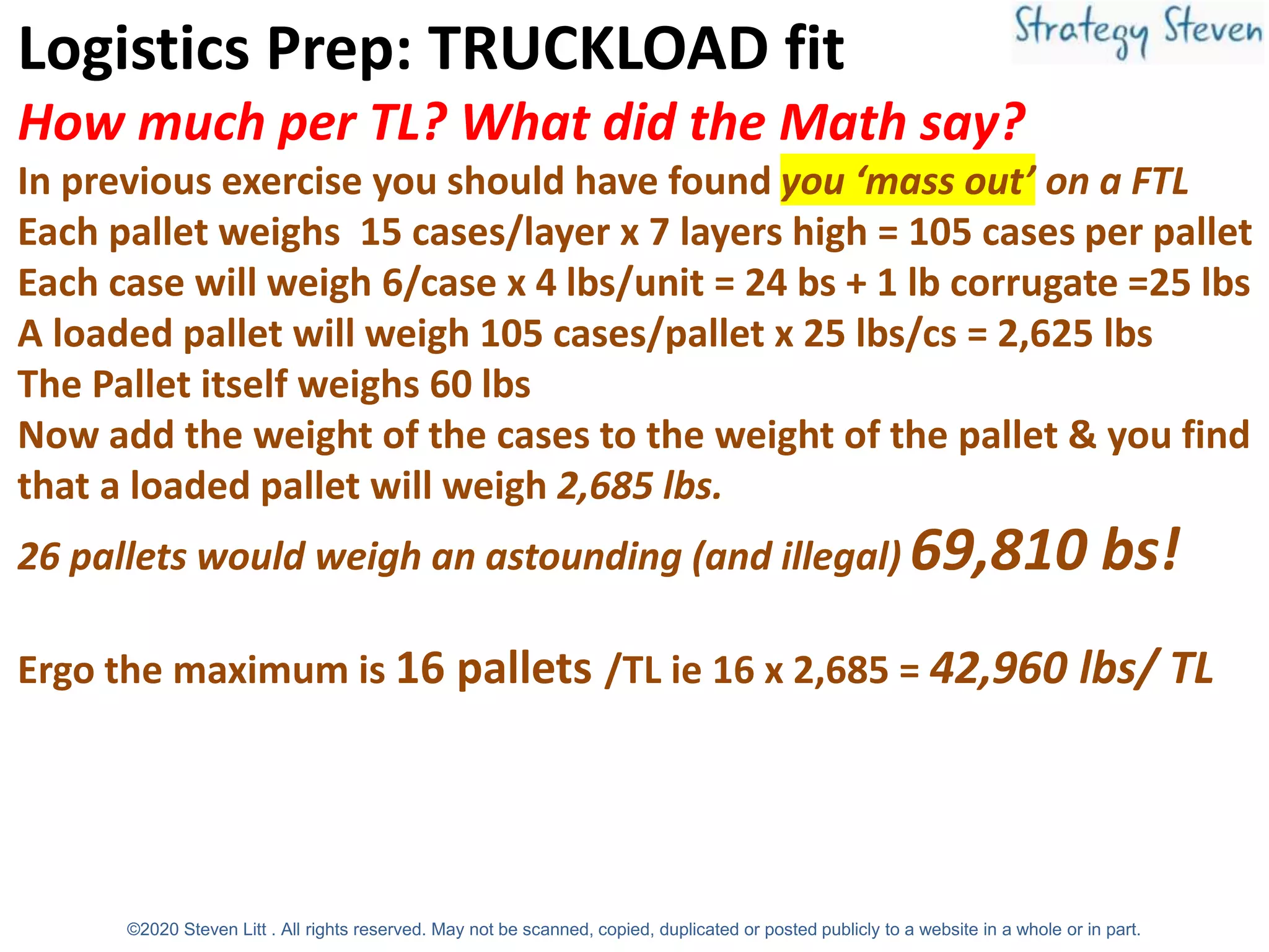Case and Pallet design for FMCG items -Litt | PDF